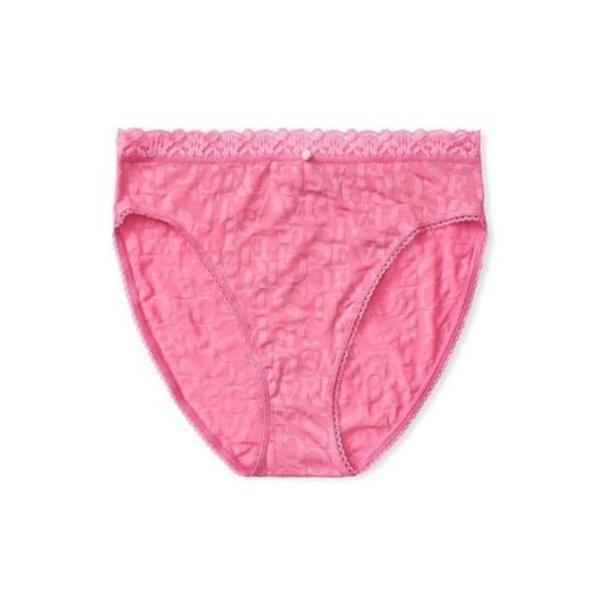 Chiloti victoria's secret, logo burnout brief panty, roz cu logo, m