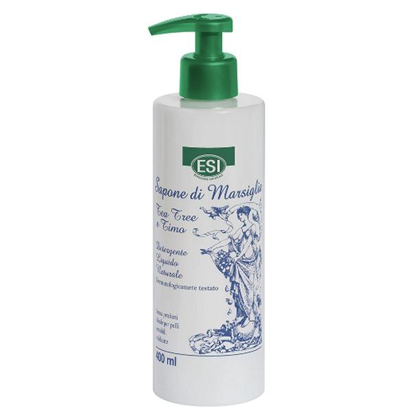 Gel de Dus/ Sapun Lichid de Marsillia cu Ulei din Arbore de Ceai si Cimbru - ESI Sapone di Marsiglia Tea Trea & Timo, 400 ml