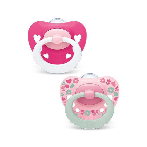 Suzeta signature silicon pink nuk, m3 18-36 luni, 2 buc