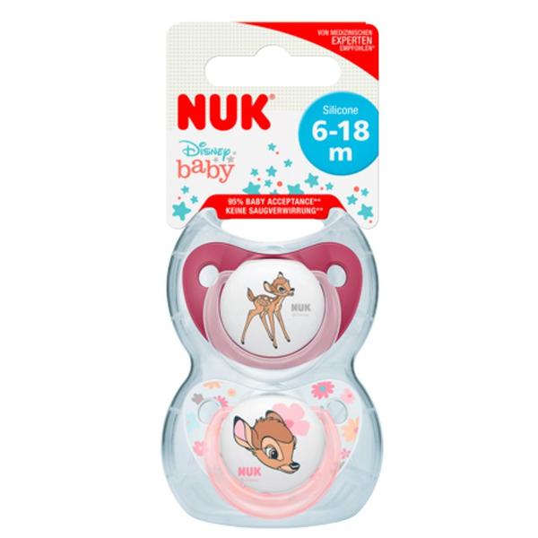 Suzeta trendline disney bambi din silicon nuk, m2 6-18 luni, 2 buc