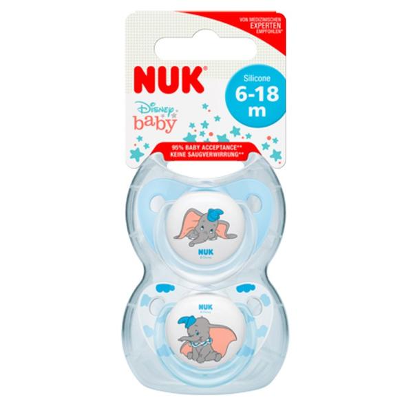 Suzeta trendline disney dumbo din silicon nuk, m2 6-18 luni, 2 buc