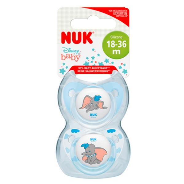 Suzeta trendline disney dumbo din silicon nuk, m3 18-36 luni, 2 buc