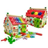 Casuta multifunctionala din lemn cu 4 in 1,7Toys