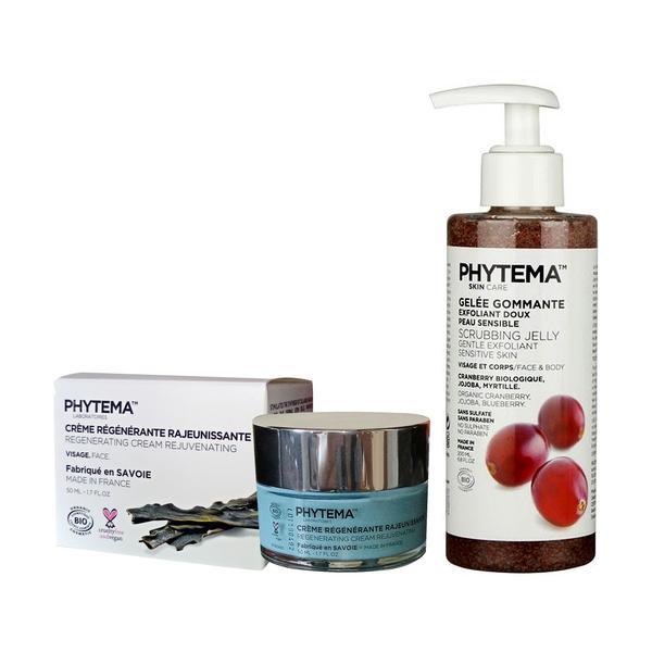 Pachet promo crema bio regeneranta de reintinerire si jeleu exfoliant bio de la phytema laboratoires 50ml + 200ml