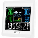 Statie meteo interior-exterior ECG MS 300 White, senzor extern fara fir, LCD color, ceas, alarma