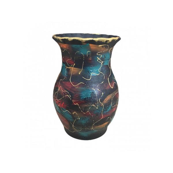 Vaza ceramica neaga Marginea, decorata manual - Ceramica Martinescu