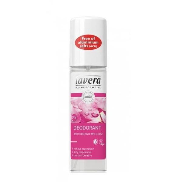 Deodorant spray natural 24h Trandafiri Salbatici, Lavera, 75 ml
