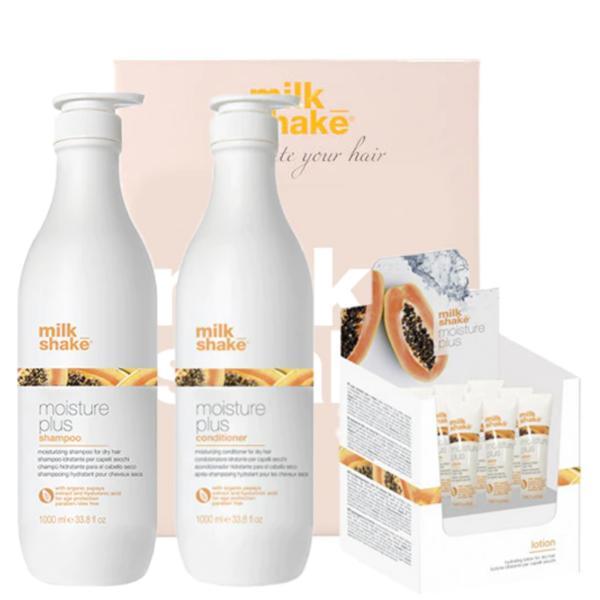 Set pentru hidratare intensiva Milk Shake Moisture Plus Sampon 1000 ml, Balsam 1000 ml, Lotiune 6×12 ml esteto.ro imagine noua