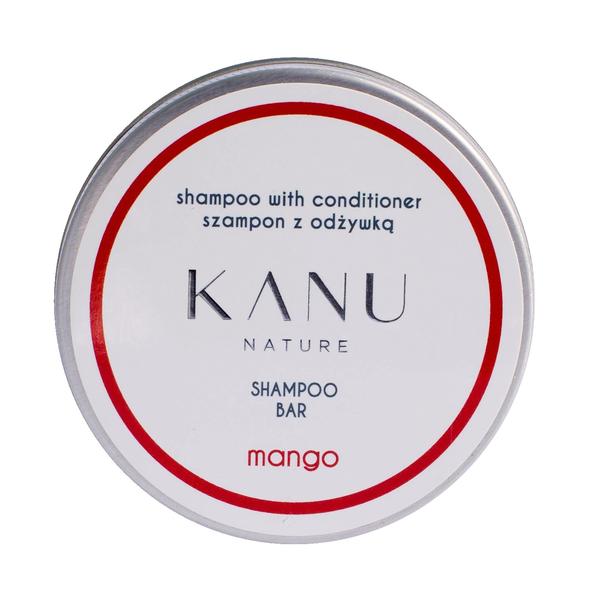 Sampon si Balsam Solid 2 in 1 cu Mango in Cutie de Metal – KANU Nature Shampoo Bar with Conditioner Mango, 75 g Balsam