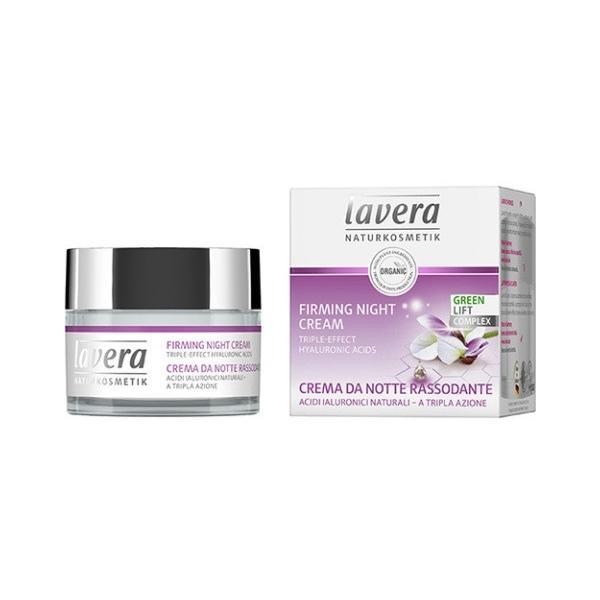 Crema de noapte pentru fermitate cu fitocolagen, acid hialuronic si ulei de karanja, lavera, 50 ml
