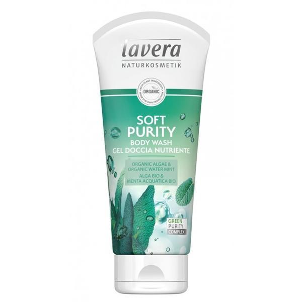 Gel de dus Soft Purity cu alge si menta, Lavera, 200 ml