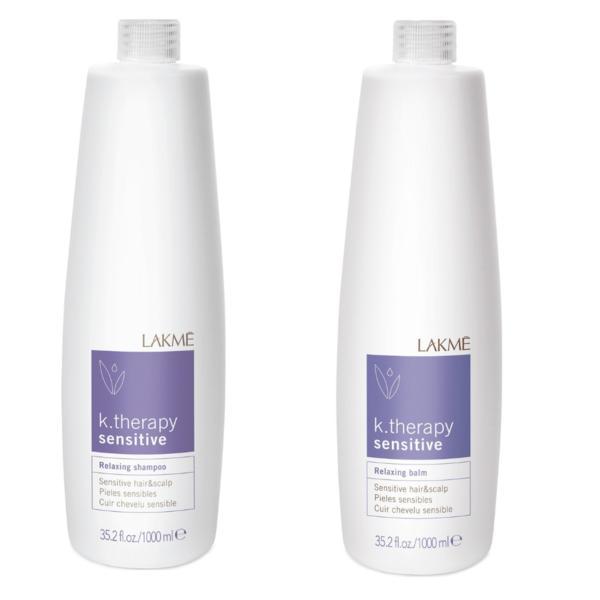 Set cadou pentru scalp si par sensibil, lakme, k.therapy sensitive sampon 1000 ml, balsam 1000 ml