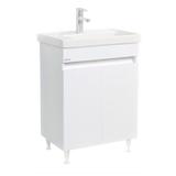Baza si lavoar baie GN2861, 60x36.5x81 cm, usi, alb