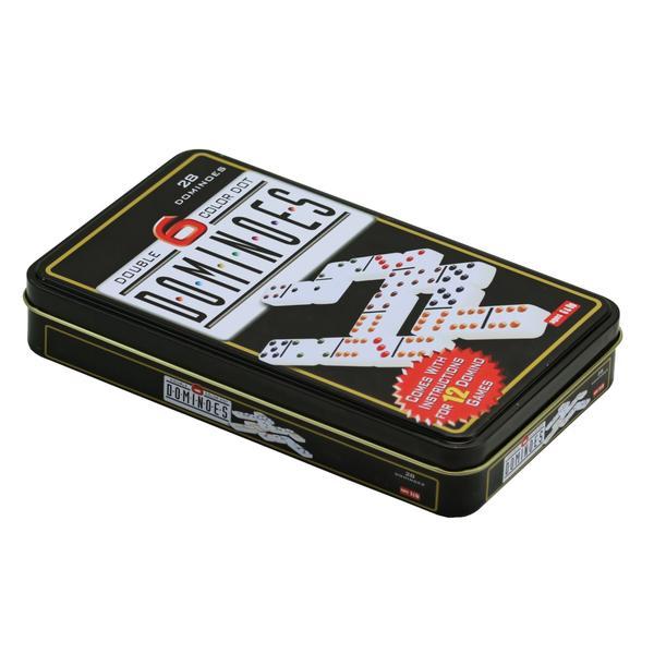 Joc Domino 28 piese, cutie metal, 6 DOT