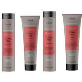 Set pentru parul vopsit rosu, Lakme, Coral Red, 2 x Sampon 300ml + 2 x Tratament 250ml