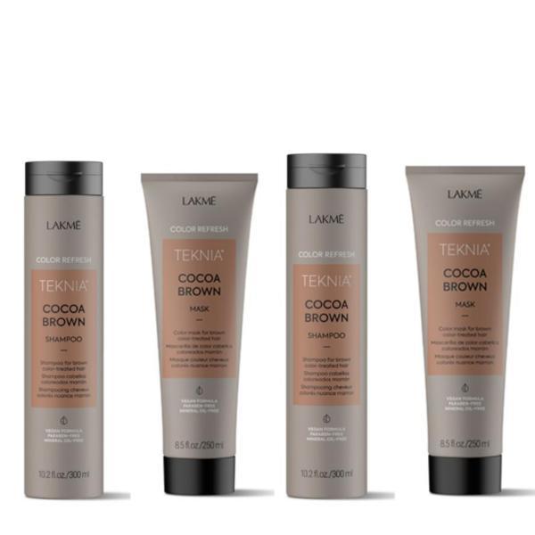 Set Cadou Refresh Cocoa Brown 2x Sampon 300 ml + 2x Masca 250 ml 250 imagine noua 2022