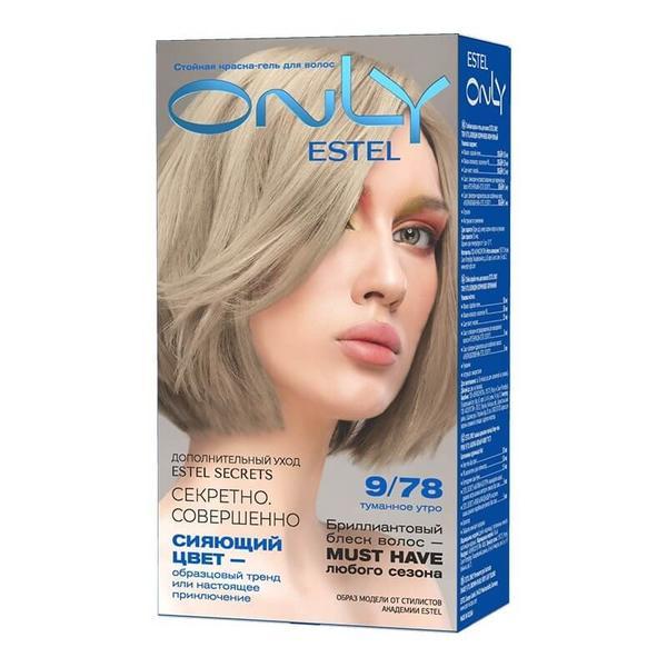 Vopsea-gel permanenta pentru par estel only, 9/78 blond maro-perlat, 100ml