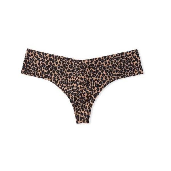 Chiloti tanga victoria's secret, no-show thong panty, animal print, m intl