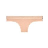 Chiloti tanga Victoria's Secret, Logo Cotton Thong Panty, Crem, S Intl