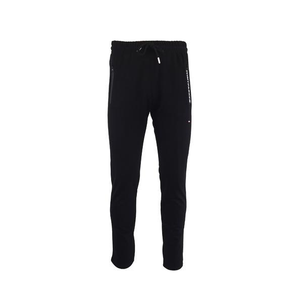 Pantaloni trening barbat, 2 buzunare laterale si un buzunar la spate cu fermoare, negru, L