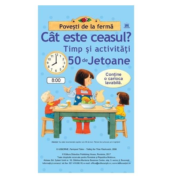 Cat este ceasul? Timp si activitati. 50 de jetoane, editura Didactica Publishing House