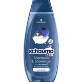 Sampon si Gel de Dus cu Extract de Coacaze pentru Parul si Pielea Copiilor - Schwarzkopf Schauma Kids Shampoo & Shower Gel with Blueberry for Children's Hair & Skin, 400 ml