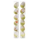 Set 12 oua decorative din plastic multicolor 53C 4x6 cm