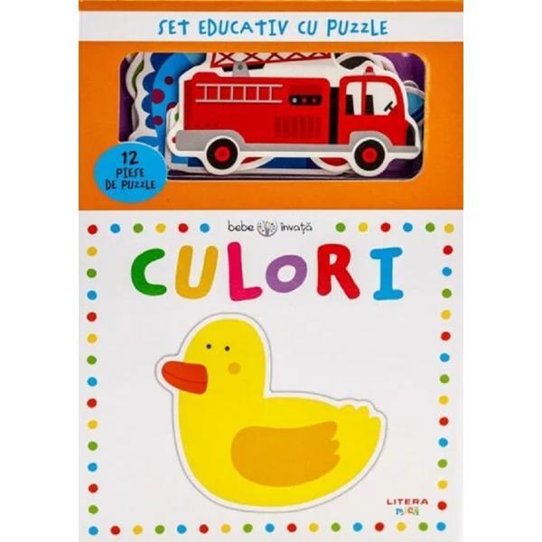 Bebe invata: Culori. Set educativ cu puzzle, editura Litera