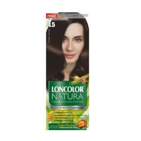 Vopsea de par loncolor natura 4.5 castaniu mahon, 100ml