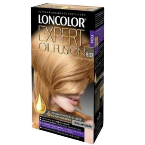 Vopsea de par loncolor expert oil fusion 8.32 blond auriu deschis, 115ml