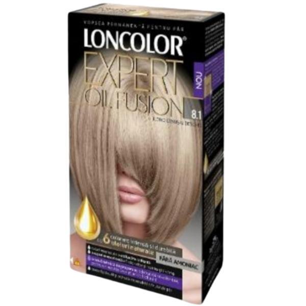 Vopsea de par Loncolor Expert Oil Fusion 8.1 Blond Cenusiu Deschis,115ml Loncolor esteto.ro