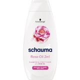 Sampon si Balsam 2 in 1 cu Ulei de Trandafir pentru Par Greu de Pieptanat - Schwarzkopf Schauma Rose Oil 2 in 1 Shampoo & Conditioner with Rose Oil Difficult to Comb Dull Hair, 400 ml