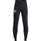 Pantaloni copii Under Armour Rival Terry 1361715-002, 128.5-134.5 cm, Negru