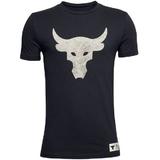 Tricou copii Under Armour Project Rock Brahma Bull Ss 1357552-001, 134.5-150 cm, Negru
