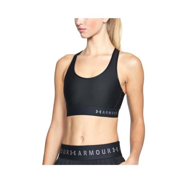 Bustiera femei under armour mid keyhole 1307196-001, xs, negru