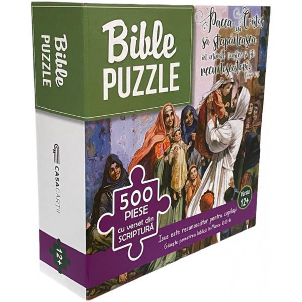 Puzzle biblic 500. isus este recunoscator pentru copilasi