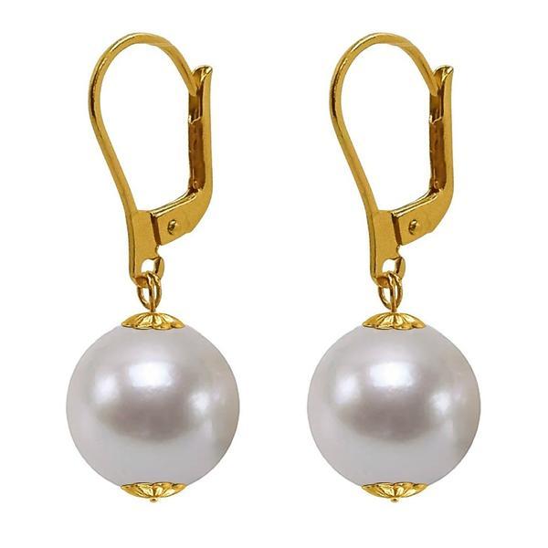 Cercei kaskadda cu perle naturale edison, calitate premium aaa, perle rare gigant de 11,5 - 12 mm si aur de 14k
