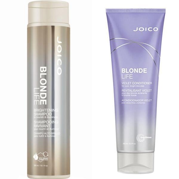Set cadou Sampon Joico Blonde Life Brightening Pentru Par Blond 300ml si Balsam De Par Joico Blonde Life Violet 250ml