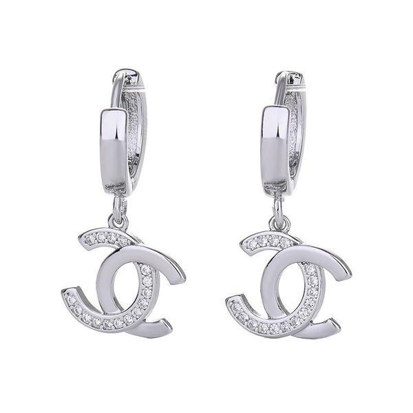 Cercei efb tip channel culoare argintie 