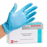 Manusi de examinare nepudrate din nitril albastru, Farma Gloves, marime XL, 100buc