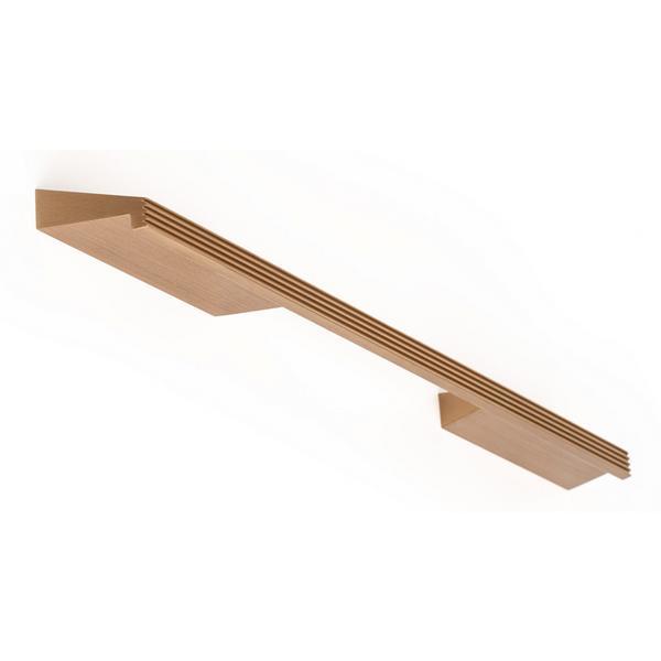 Maner pentru mobila Rail, finisaj alama cava periata, L 280 mm