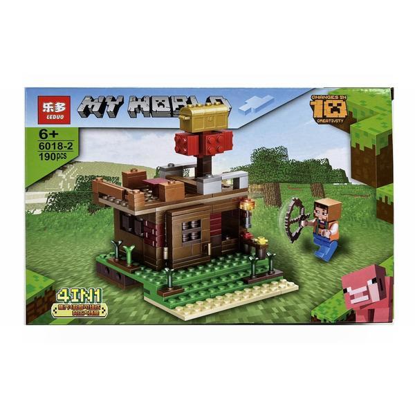 Set de constructie leduo, minecraft 4 in 1 creativity, 190 piese