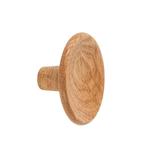 Buton din lemn pentru mobila Disc Wood, finisaj stejar, D 38 mm