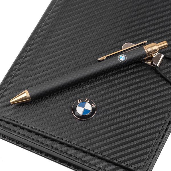 Set cadou agenda si pix cu sigla bmw, in cutie eleganta de lux