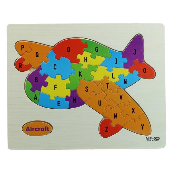 Puzzle aircraft, lemn, 28 piese