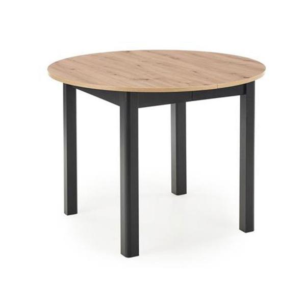 Masa extensibila hm ringo stejar/negru, 76x102x102/142 cm