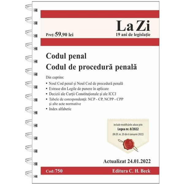 Codul penal. codul de procedura penala act. 24.01.2022, editura c.h. beck