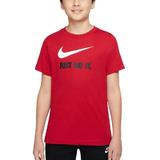 Tricou copii Nike Sportswear AR5249-687, 128-137 cm, Rosu