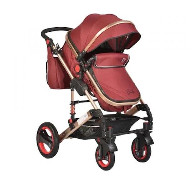 carucior 2 in 1 cu suspensii gala red