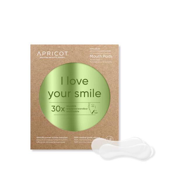 Plasturi antirid Apricot cu acid hialuronic pentru ridurile de expresie din jurul gurii, reutilizabili, 2 buc, 30 tratamente
